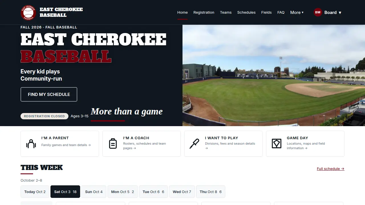 League website builder with custom domain